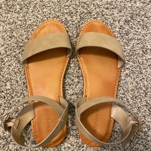 Rainbow tan sandals